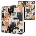 kwmobile Klapphülle kompatibel mit Amazon Kindle Scribe (2024) Hülle - eReader Case - Katzen Orange Schwarz Weiß Orange  [dsg05]