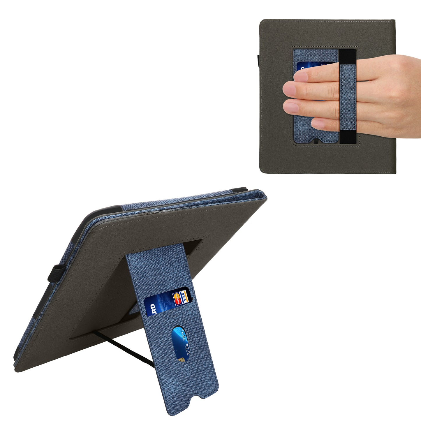 kwmobile Hülle kompatibel mit Amazon Kindle Scribe (2024) Flip Case mit Handschlaufe Cover