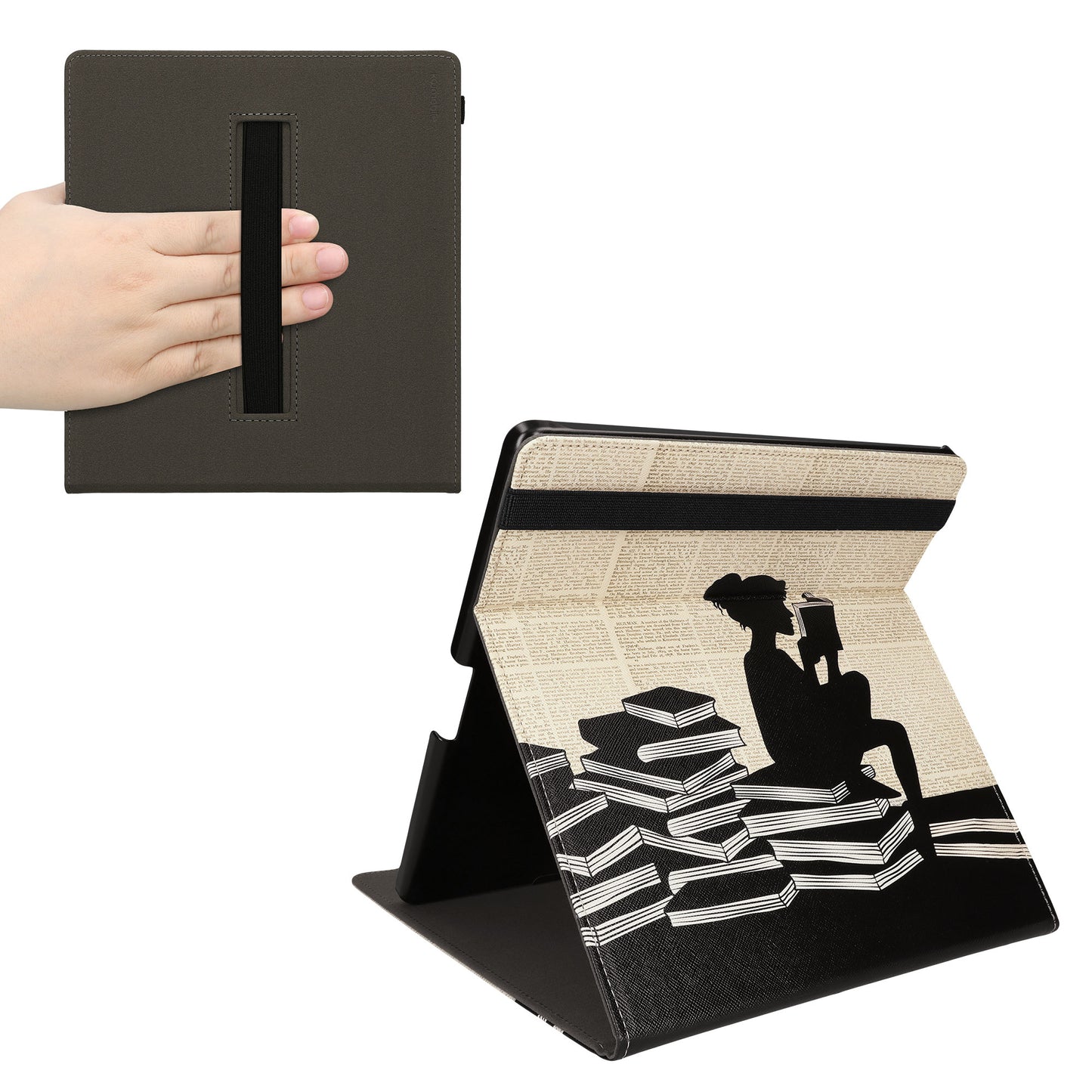 kwmobile Hülle kompatibel mit Amazon Kindle Scribe (2024) Hülle - Case mit Schlaufe und Ständer