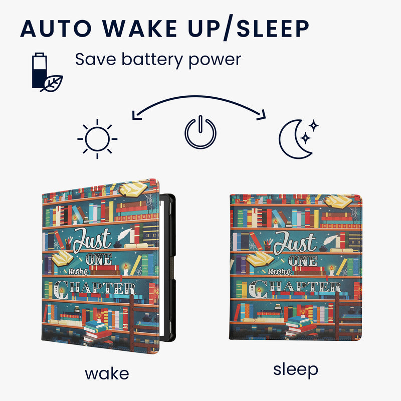 kwmobile Schutzhülle für Amazon Kindle Scribe (2022/2024) Hülle - eReader Flip Case mit Handschlaufe und Auto Sleep Funktion