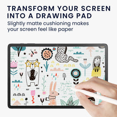 kwmobile Schutzfolie kompatibel mit Samsung Galaxy Tab S7 FE Papier Gefühl Folie Tablet Full Screen Paper Feel Cover
