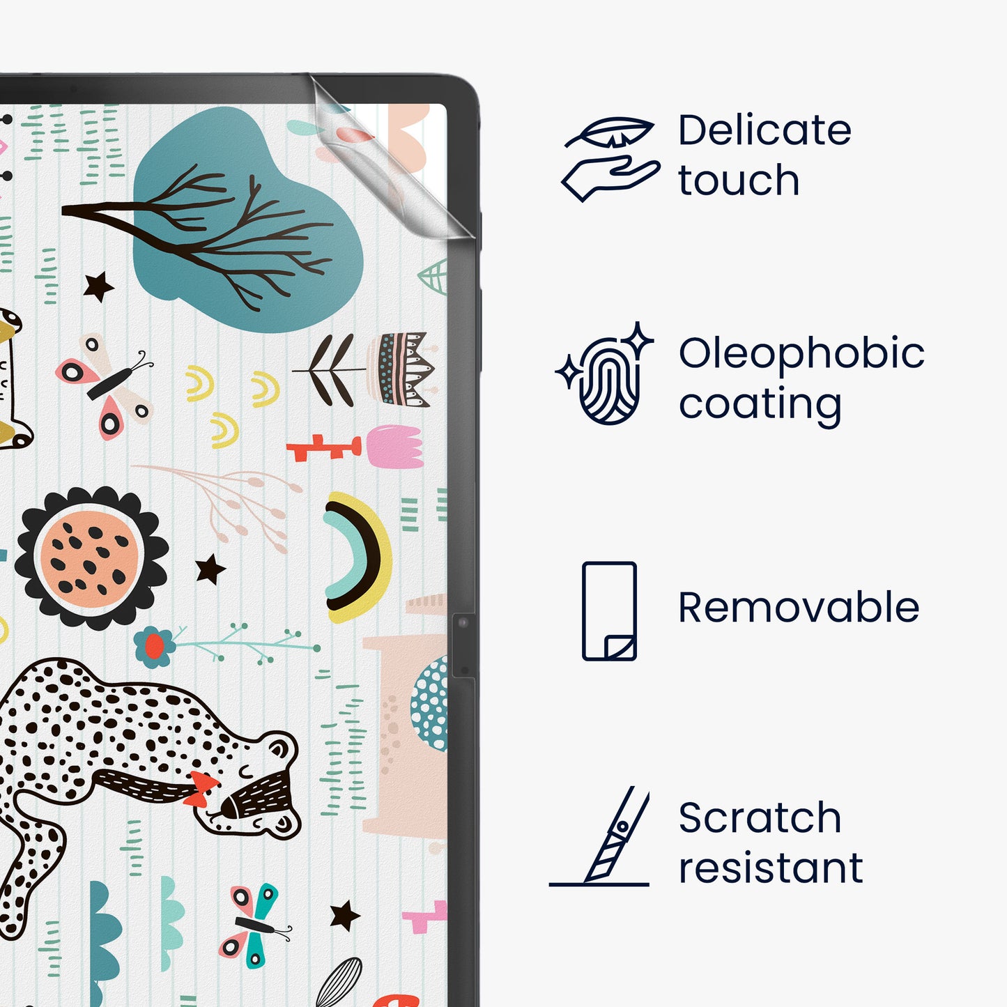 kwmobile Schutzfolie kompatibel mit Samsung Galaxy Tab S7 FE Papier Gefühl Folie Tablet Full Screen Paper Feel Cover Tablet Displayfolie Papiergefühl