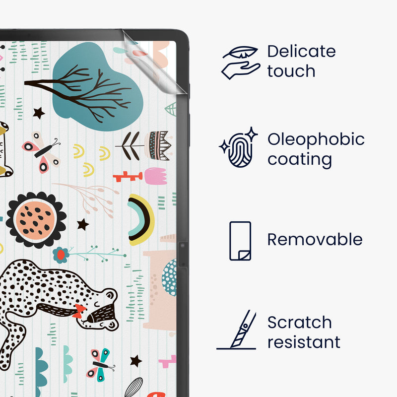 kwmobile Schutzfolie kompatibel mit Samsung Galaxy Tab S7 FE Papier Gefühl Folie Tablet Full Screen Paper Feel Cover Tablet Displayfolie Papiergefühl