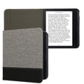 kwmobile Hülle kompatibel mit Kobo Kobo Libra Colour / Tolino Vision Color - Canvas eReader Schutzhülle Cover Case - Dunkelgrau Schwarz Dunkelgrau  