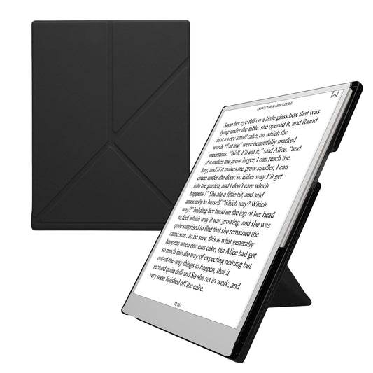 kwmobile Schutzhülle kompatibel mit Remarkable Paper Pro Hülle - Kunstleder Case für Tablet mit Standfunktion - Tablet Cover mit Stylushalter Schwarz Schwarz  