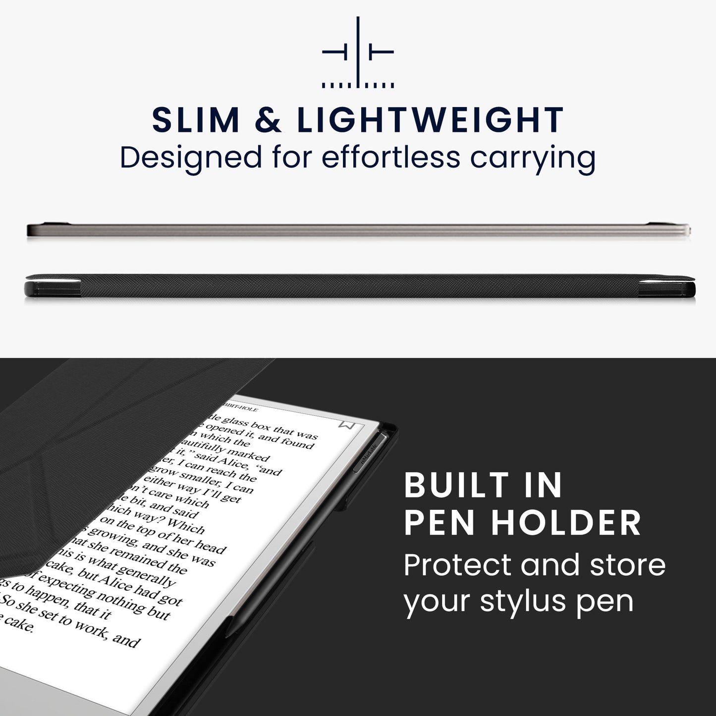 kwmobile Schutzhülle kompatibel mit Remarkable Paper Pro Hülle Case für Tablet mit Standfunktion Tablet Cover mit Stylushalter