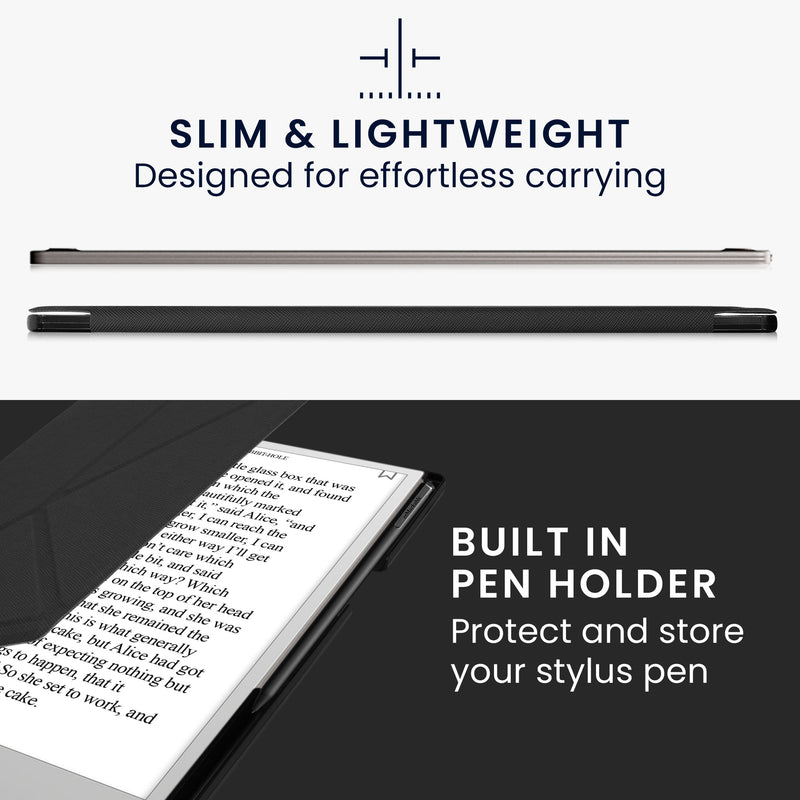 kwmobile Schutzhülle kompatibel mit Remarkable Paper Pro Hülle Case für Tablet mit Standfunktion Tablet Cover mit Stylushalter