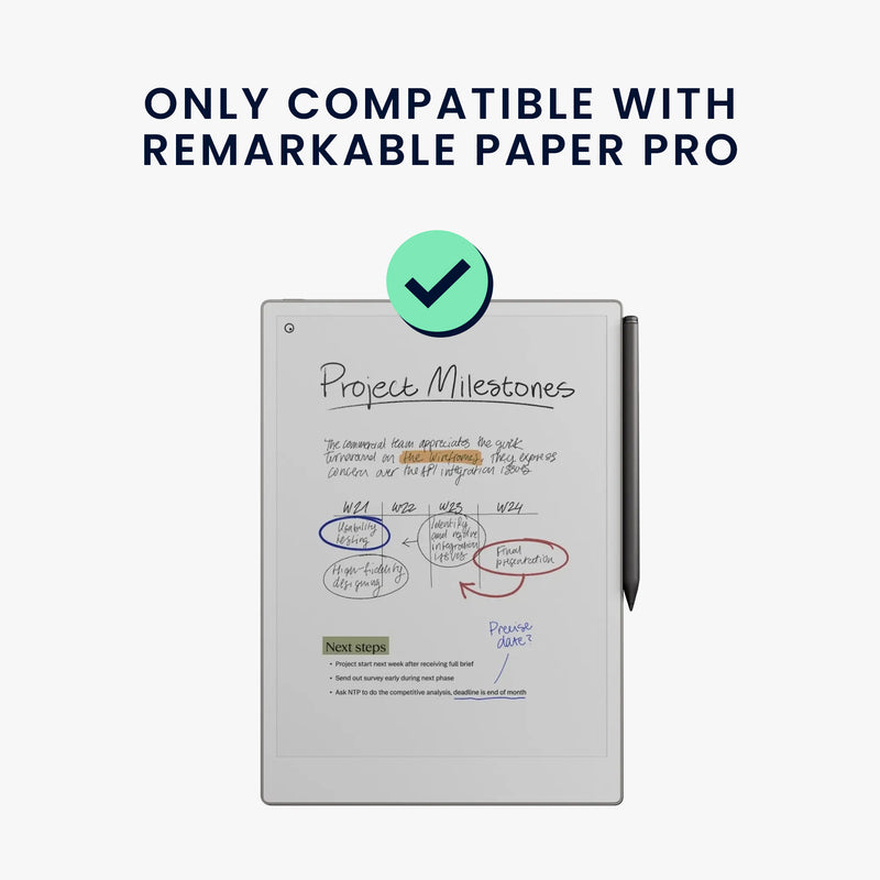 kwmobile Hülle kompatibel mit Remarkable Paper Pro Case - Magnetischer Verschluss - Cover mit integriertem Stifthalter - Tasche