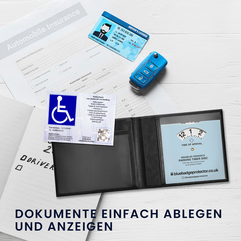kwmobile Hülle für den deutschen Schwerbehindertenausweis - Cover mit Fächern - Ausweishülle klappbar