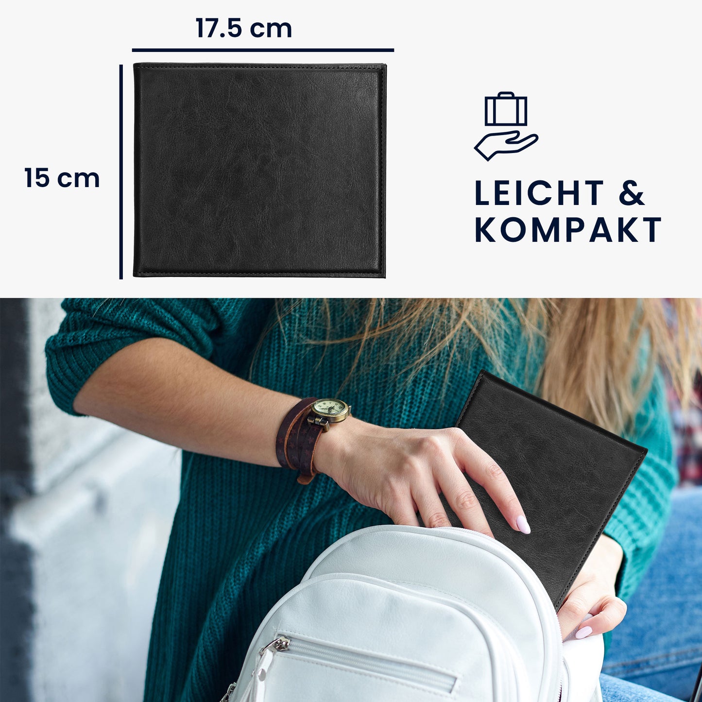 kwmobile Hülle für den deutschen Schwerbehindertenausweis - Cover mit Fächern - Ausweishülle klappbar