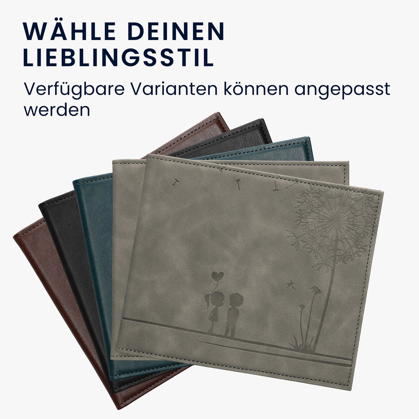 kwmobile Hülle für den deutschen Schwerbehindertenausweis - Cover mit Fächern - Ausweishülle klappbar Pusteblume Love