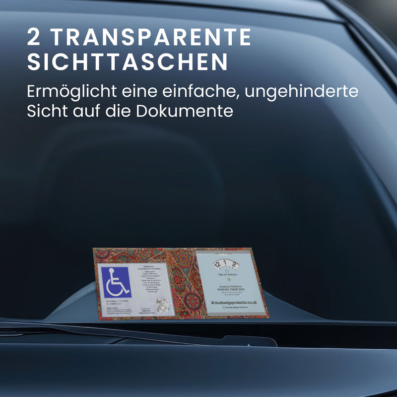 kwmobile Hülle für den deutschen Schwerbehindertenausweis - Schutzhülle - Cover mit Fächern - Ausweishülle klappbar Mandalakacheln