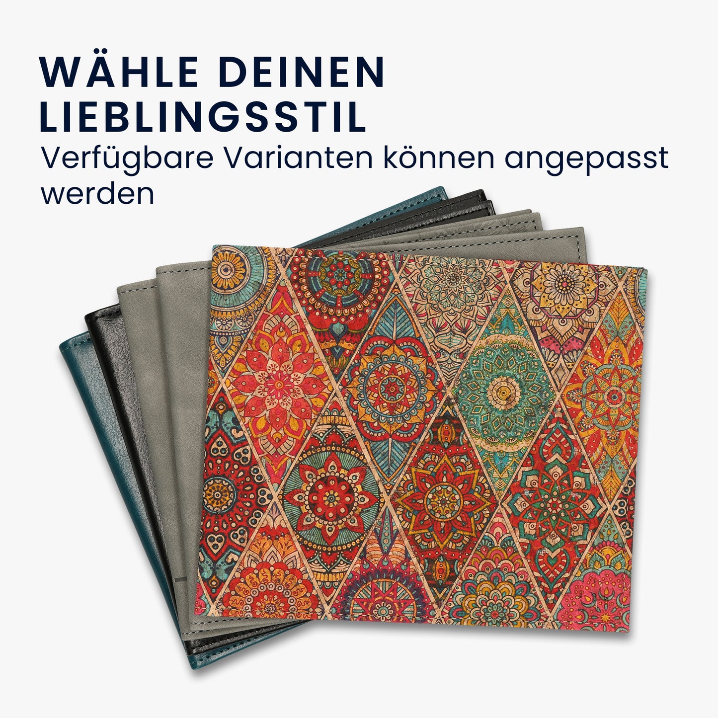 kwmobile Hülle für den deutschen Schwerbehindertenausweis - Schutzhülle - Cover mit Fächern - Ausweishülle klappbar Mandalakacheln
