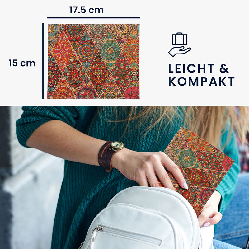kwmobile Hülle für den deutschen Schwerbehindertenausweis - Schutzhülle - Cover mit Fächern - Ausweishülle klappbar Mandalakacheln