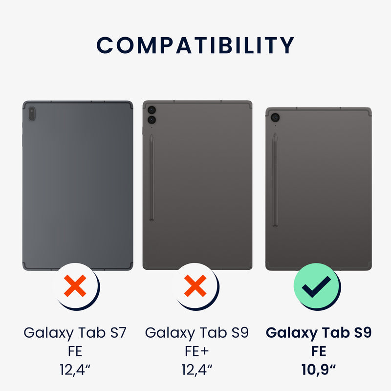 kwmobile Hülle kompatibel mit Samsung Galaxy Tab S9 FE Tablet Cover