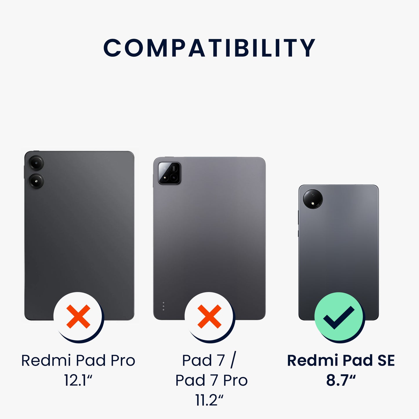 kwmobile Schutzhülle kompatibel mit Xiaomi Redmi Pad SE 8.7" - Tablet Cover Case