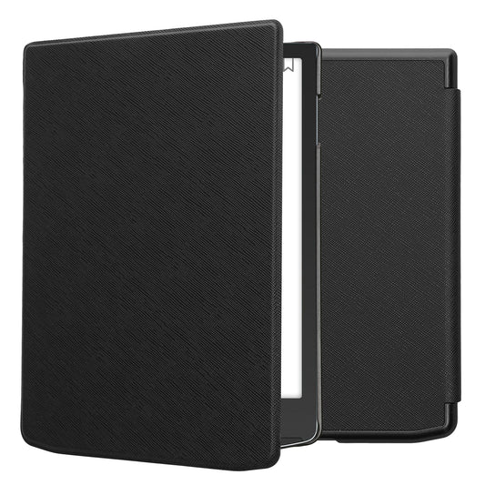 kwmobile Klapphülle kompatibel mit Pocketbook InkPad 4 / Color 3 / Color 2 / Vivlio InkPad 4 / InkPad Color 3 Hülle - eReader Case aus Kunstleder - Cover - Schwarz Schwarz  