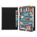 kwmobile E-Reader Schutzhülle kompatibel mit Amazon Kindle Paperwhite (2024) - Kunstleder Case mit Auto Sleep/Wake Funktion für e-Reader - Bibliothek Motto