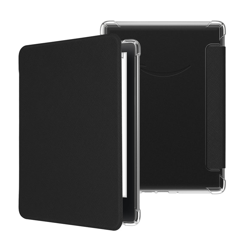 kwmobile E-Reader Schutzhülle kompatibel mit Amazon Kindle Paperwhite (2024)/Colorsoft Hülle - Kunstleder Case mit Auto Sleep/Wake Funktion für e-Reader - Schwarz Schwarz  