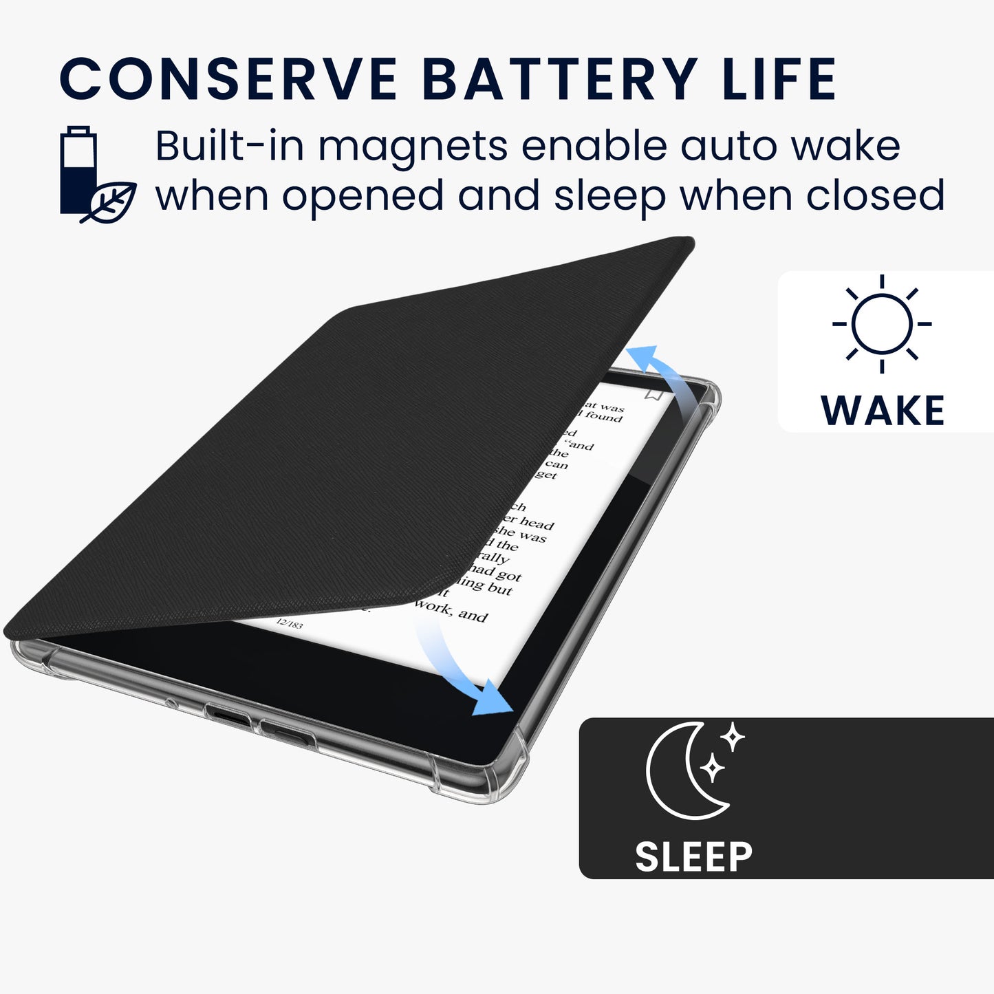kwmobile E-Reader Schutzhülle kompatibel mit Amazon Kindle Paperwhite (2024)/Colorsoft Hülle - Case mit Auto Sleep/Wake Funktion für e-Reader