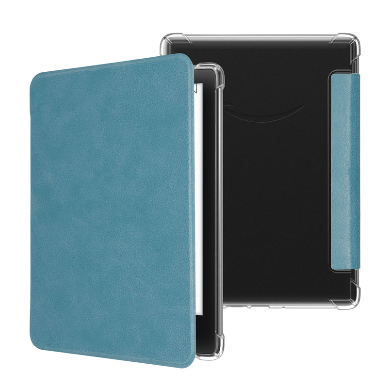 kwmobile E-Reader Schutzhülle kompatibel mit Amazon Kindle Paperwhite (2024)/Colorsoft Hülle - Kunstleder Case mit Auto Sleep/Wake Funktion für e-Reader - Petrol Petrol  