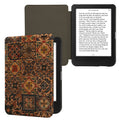 kwmobile Hülle kompatibel mit Kobo Clara BW / Clara Colour / Tolino Shine (5) / Shine Color - Kork eReader Schutzhülle Cover Case - Fliesenmuster Braun Blau Rot Braun  [dsg02]