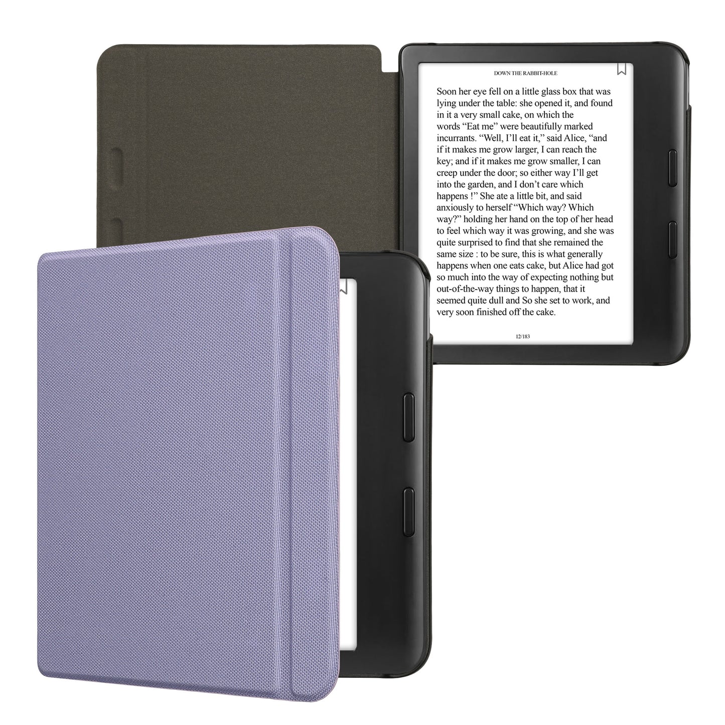 kwmobile Hülle kompatibel mit Kobo Kobo Libra Colour / Tolino Vision Color - Nylon eReader Schutzhülle Cover Case - Lavendel Lavendel  
