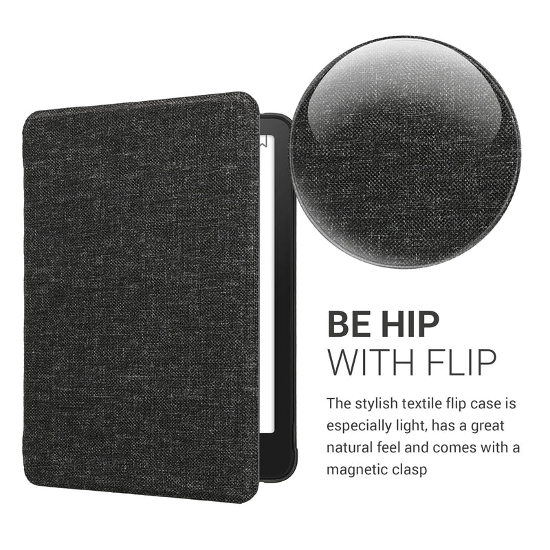 kwmobile Hülle kompatibel mit Amazon Kindle Paperwhite (2024) Stoff eReader Schutzhülle Cover Case