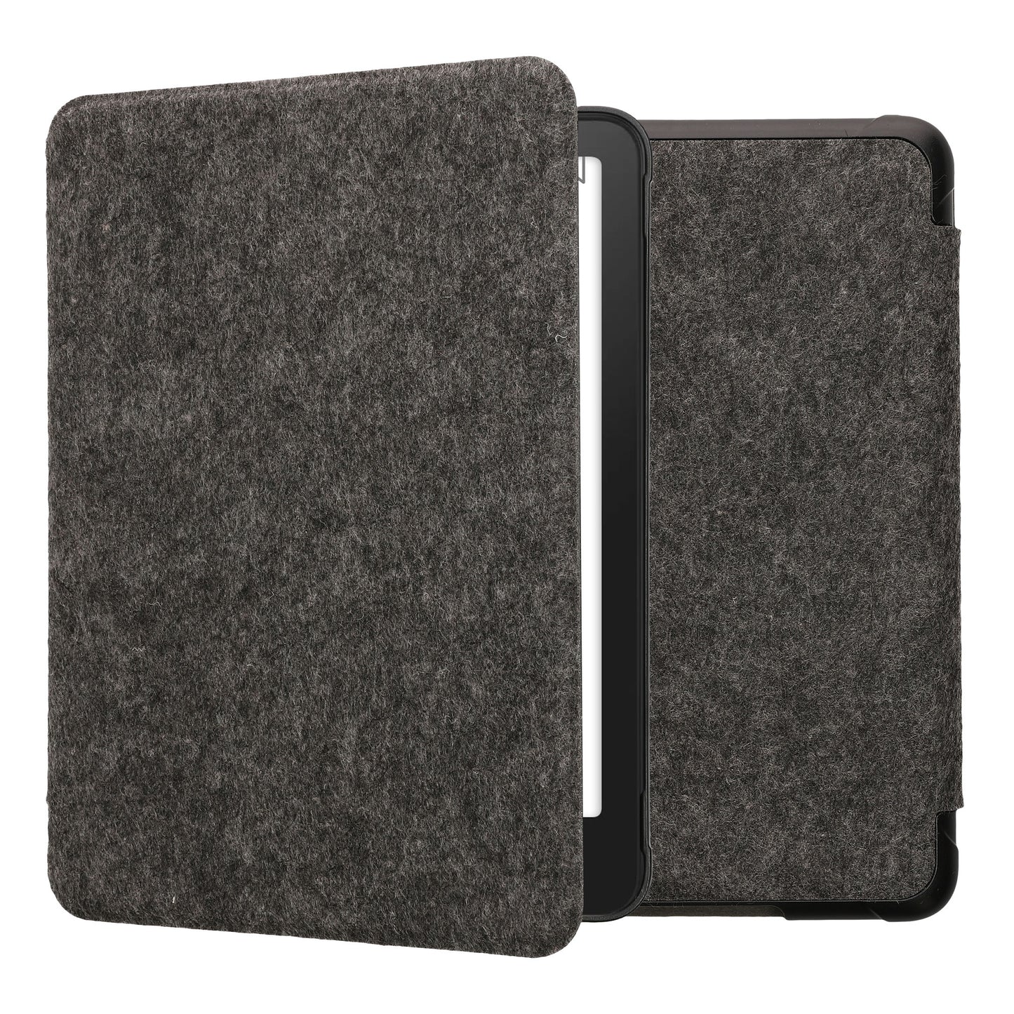 kwmobile Hülle kompatibel mit Amazon Kindle Paperwhite (2024)/Colorsoft - Filz Stoff eReader Schutzhülle Cover Case - Dunkelgrau Dunkelgrau  