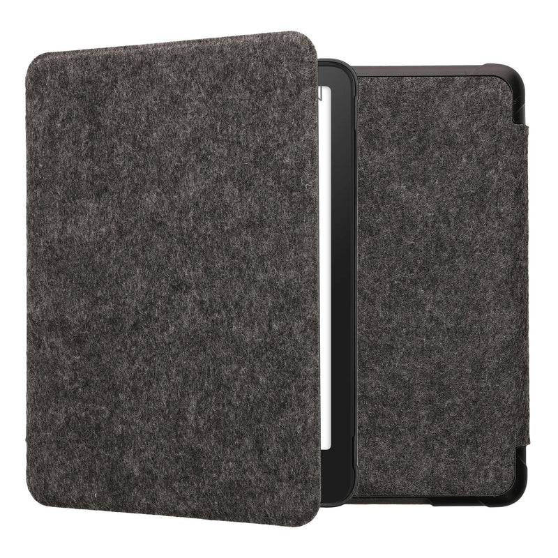 kwmobile Hülle kompatibel mit Amazon Kindle Paperwhite (2024)/Colorsoft - Filz Stoff eReader Schutzhülle Cover Case - Dunkelgrau Dunkelgrau  