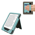 kwmobile Hülle kompatibel mit Amazon Kindle (2022/2024) Hülle - Flip Case mit Handschlaufe - Kunstleder Cover - Mintgrün Dunkelgrau Mintgrün  