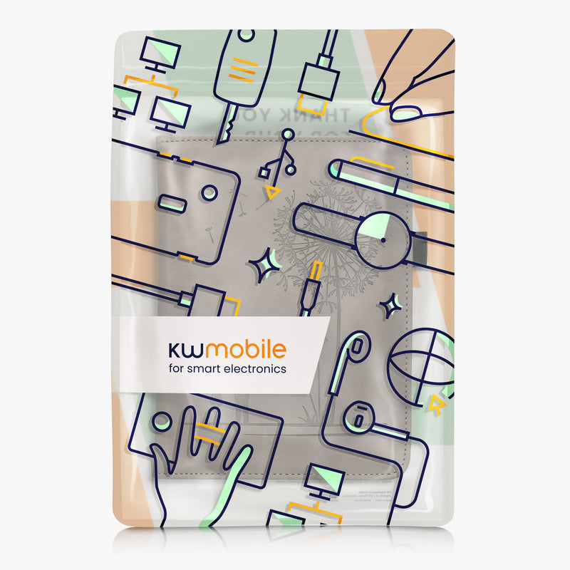 kwmobile Schutzhülle kompatibel mit Amazon Kindle Paperwhite (2024)/Colorsoft Flip Hülle - Cover mit Handschlaufe