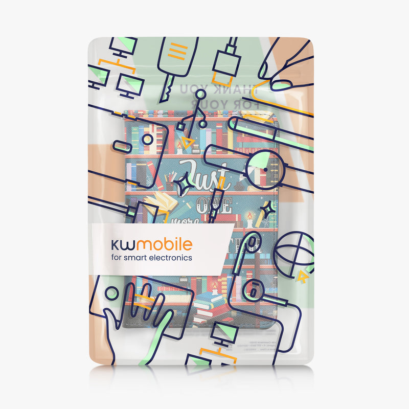 kwmobile Schutzhülle für Amazon Kindle (2022/2024) Hülle - eReader Flip Case mit Handschlaufe und Auto Sleep Funktion