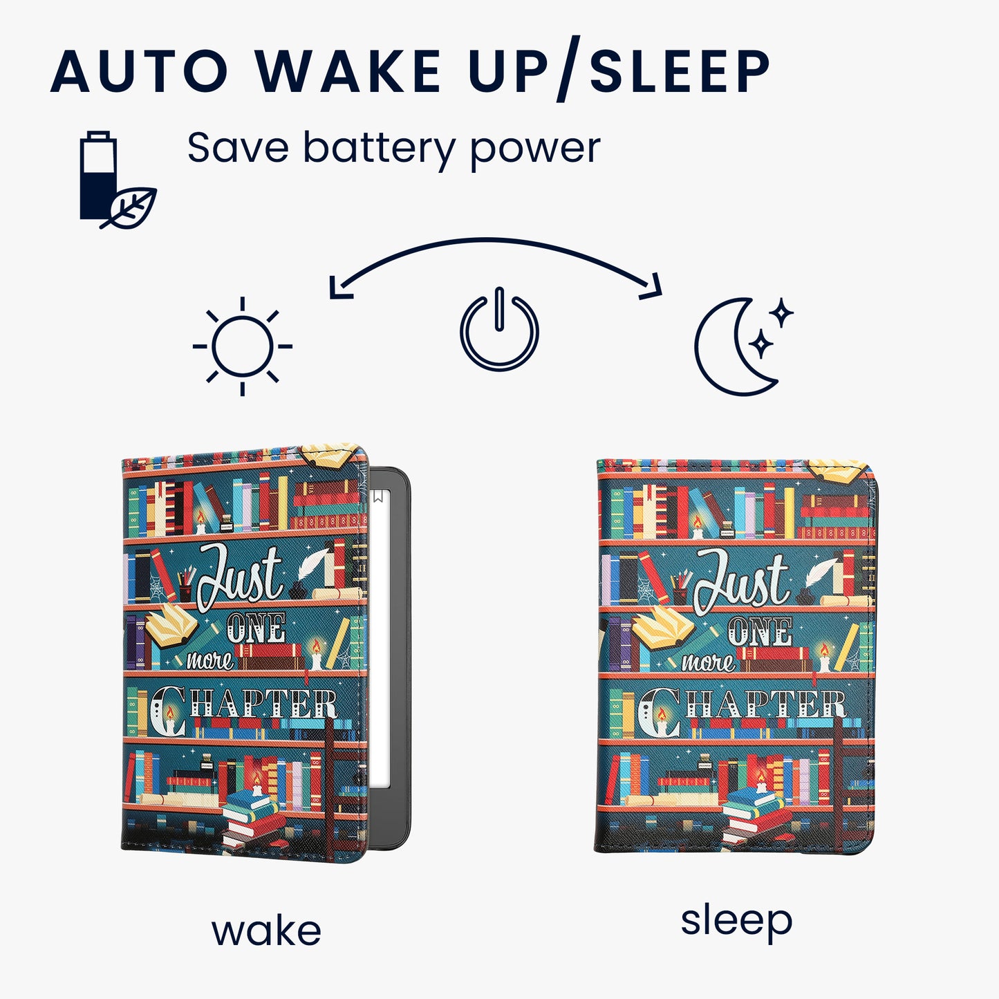 kwmobile Schutzhülle für Amazon Kindle (2022/2024) Hülle - eReader Flip Case mit Handschlaufe und Auto Sleep Funktion