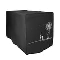 kwmobile Hülle kompatibel mit Ninja Foodi MAX Dual Zone (9,5L) Schutzhülle - Heißluft Fritteuse Abdeckhaube Case - in Weiß Schwarz Pusteblume Love Weiß  [dsg01]