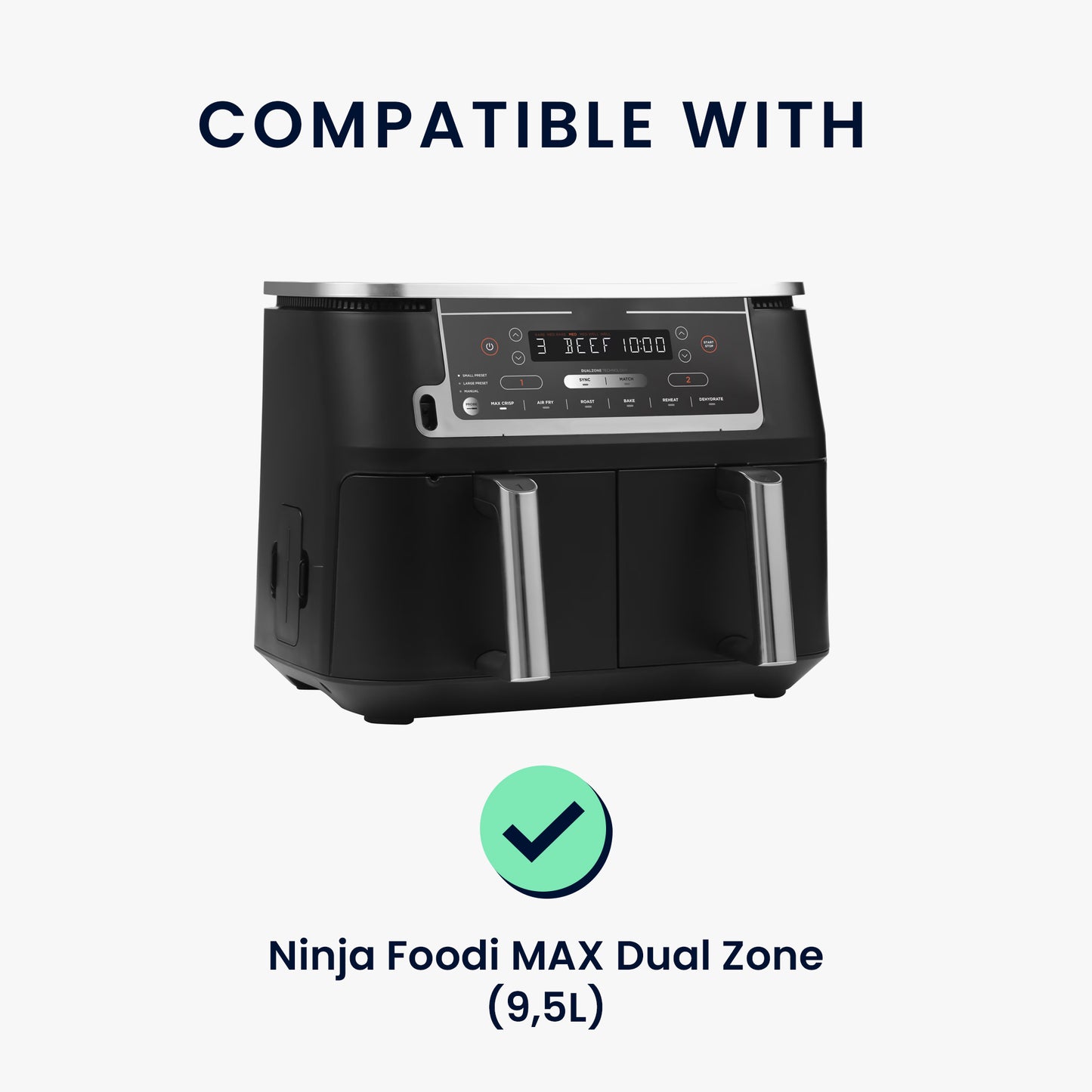 kwmobile Hülle kompatibel mit Ninja Foodi MAX Dual Zone (9,5L) Schutzhülle Heißluft Fritteuse Abdeckhaube