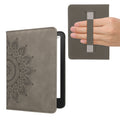 kwmobile Klapphülle kompatibel mit Amazon Kindle Paperwhite (2024)/Colorsoft - Hülle aus Kunstleder für eReader - mit Handschlaufe - Aufgehende Sonne Grau Grau  [dsg02]