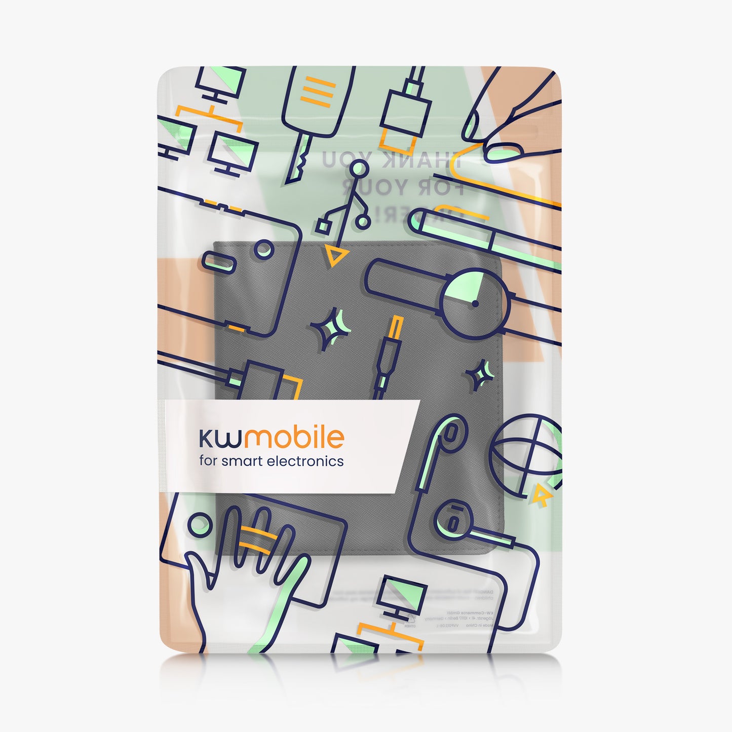 kwmobile Klapphülle kompatibel mit Kobo Kobo Libra Colour / Tolino Vision Color Hülle - Schutzhülle für den eReader mit Handschlaufe