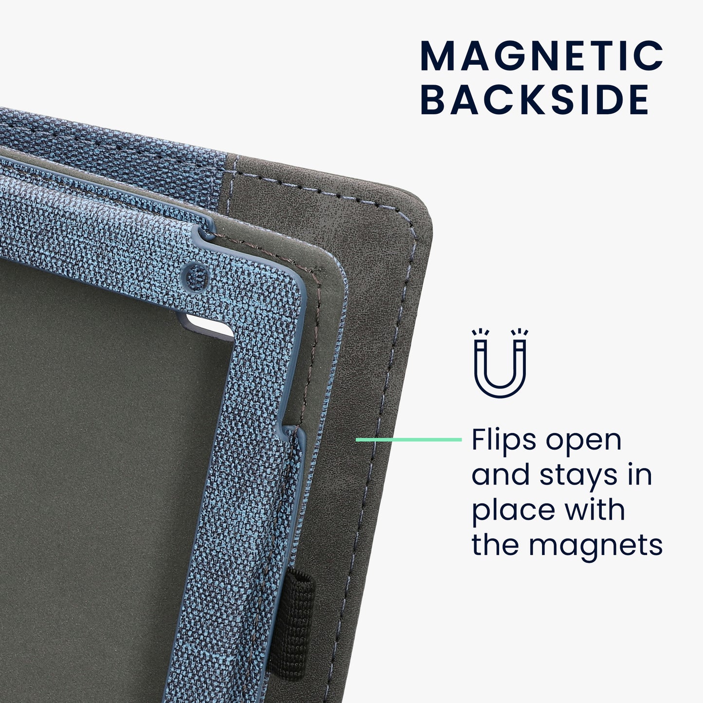 kwmobile Flip Hülle kompatibel mit Kobo Aura H2O Edition 2 - Handschlaufe - Cover Dunkelgrau