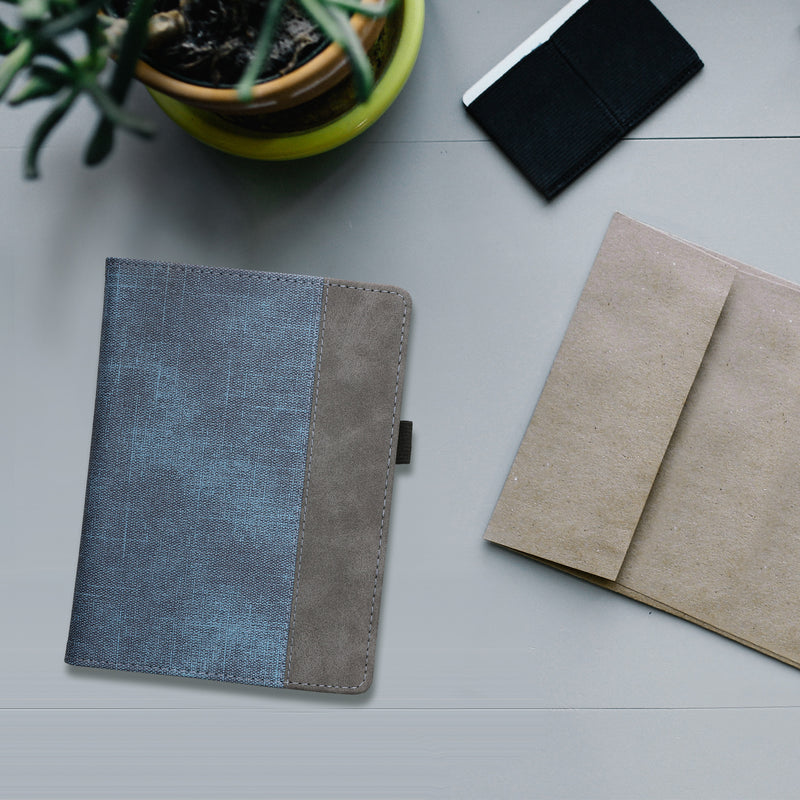 kwmobile Flip Hülle kompatibel mit Kobo Aura H2O Edition 2 - Handschlaufe - Cover Dunkelgrau