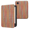 kwmobile Klapphülle kompatibel mit Kobo Clara BW / Clara Colour / Tolino Shine (5) / Shine Color Hülle - eReader Case - Farbenfroh karriert Gelb Rot Grün Gelb  [dsg02]