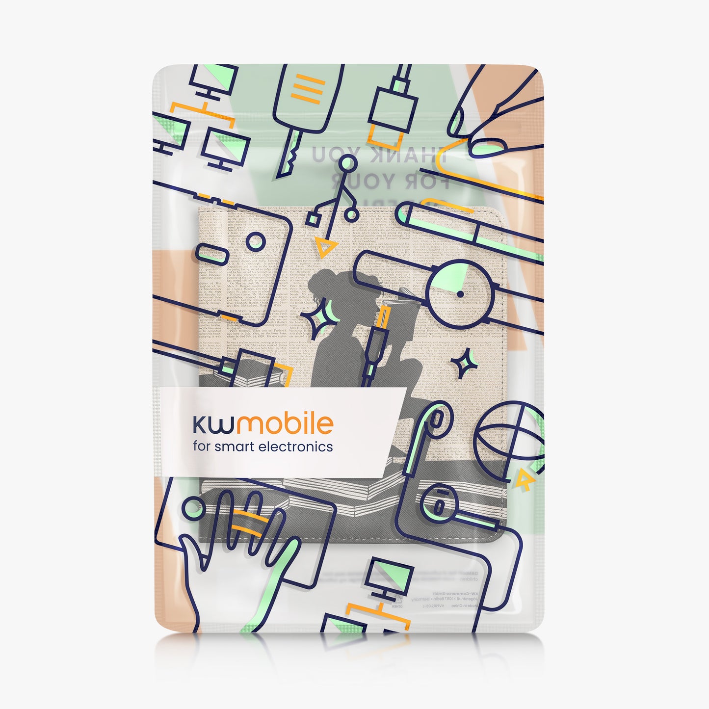 kwmobile Schutzhülle für Kobo Forma Hülle - eReader Flip Case mit Handschlaufe und Auto Sleep Funktion