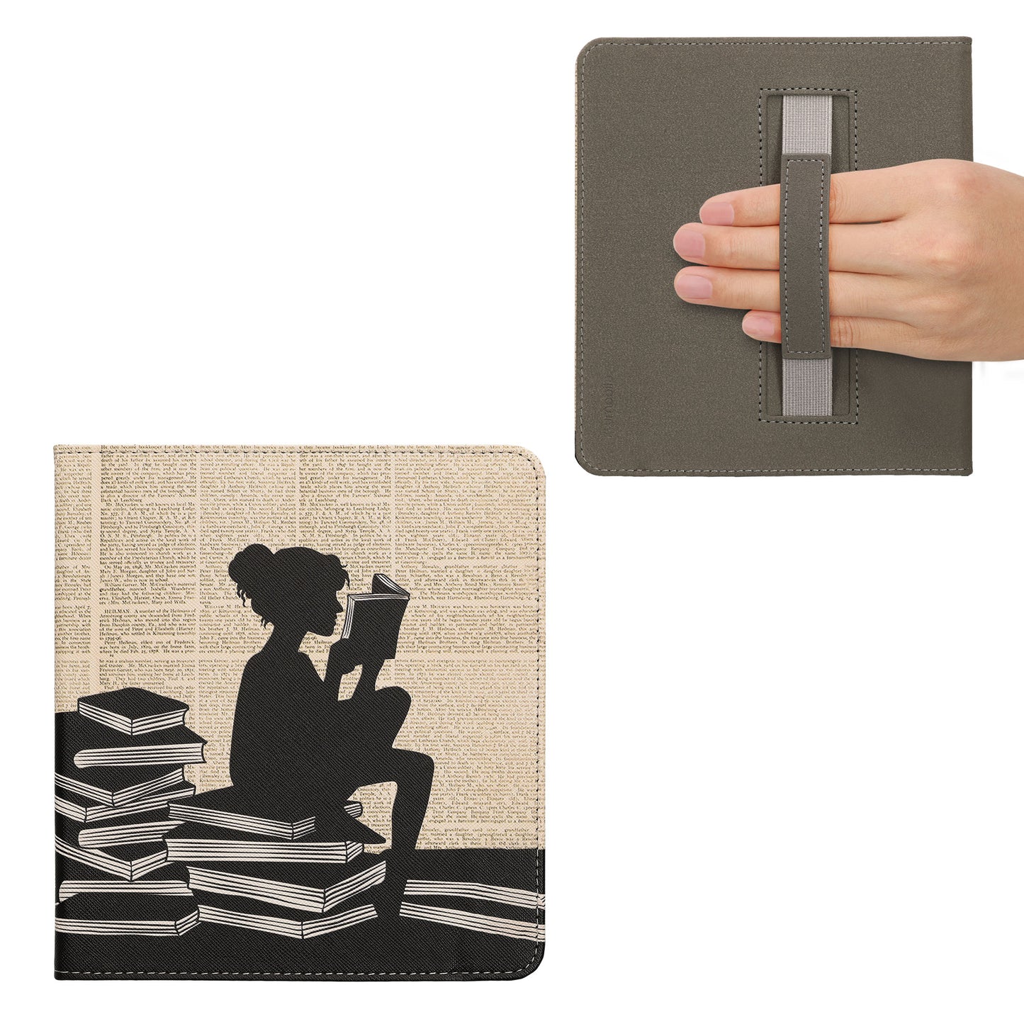 kwmobile Schutzhülle für Kobo Forma Hülle - eReader Flip Case mit Handschlaufe und Auto Sleep Funktion