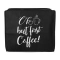kwmobile Hülle kompatibel mit Nespresso Lattissima Pro - Abdeckung Kaffeemaschine Staubschutz OK Coffee Weiß Schwarz Weiß  [dsg01]