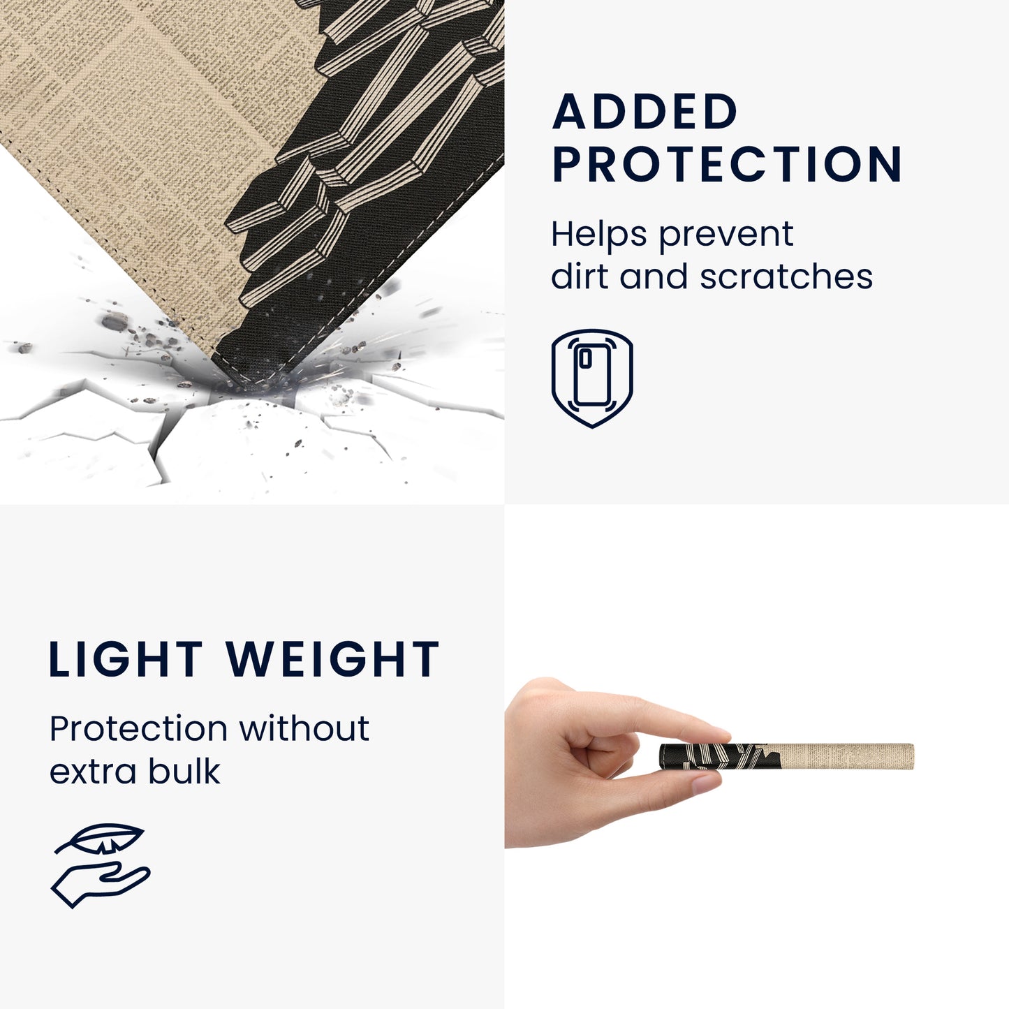 kwmobile Schutzhülle für Kobo Aura H2O Edition 2 Hülle - eReader Flip Case mit Handschlaufe und Auto Sleep Funktion