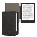 kwmobile Hülle kompatibel mit Pocketbook Verse / Verse Lite / Verse Pro / Color / Vivlio Light/Light HD - Stoff eReader Schutzhülle Cover Case - Dunkelgrau Dunkelgrau  