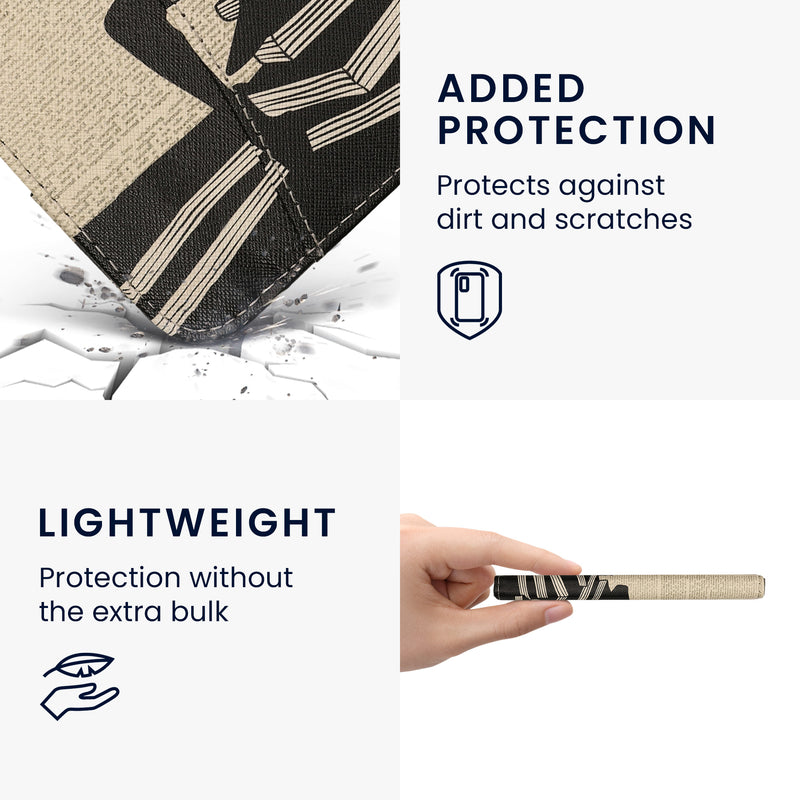 kwmobile Flip Hülle kompatibel mit Kobo Kobo Libra Colour / Tolino Vision Color - Vorderfach Handschlaufe