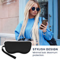 kwmobile Sonnenbrillen Etui zum Anhängen - weiches Brillenetui zum Anhängen für Handtasche - Tasche für Brille mit Reißverschluss
