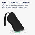 kwmobile Sonnenbrillen Etui zum Anhängen - weiches Brillenetui zum Anhängen für Handtasche - Tasche für Brille mit Reißverschluss