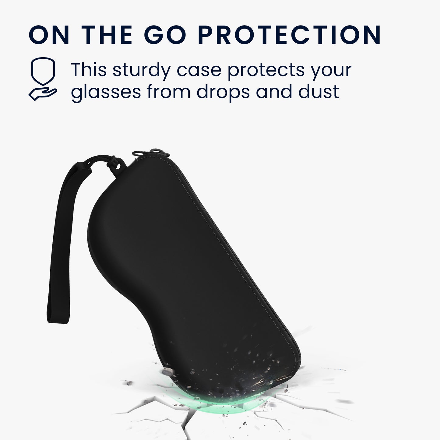 kwmobile Sonnenbrillen Etui zum Anhängen - weiches Brillenetui zum Anhängen für Handtasche - Tasche für Brille mit Reißverschluss